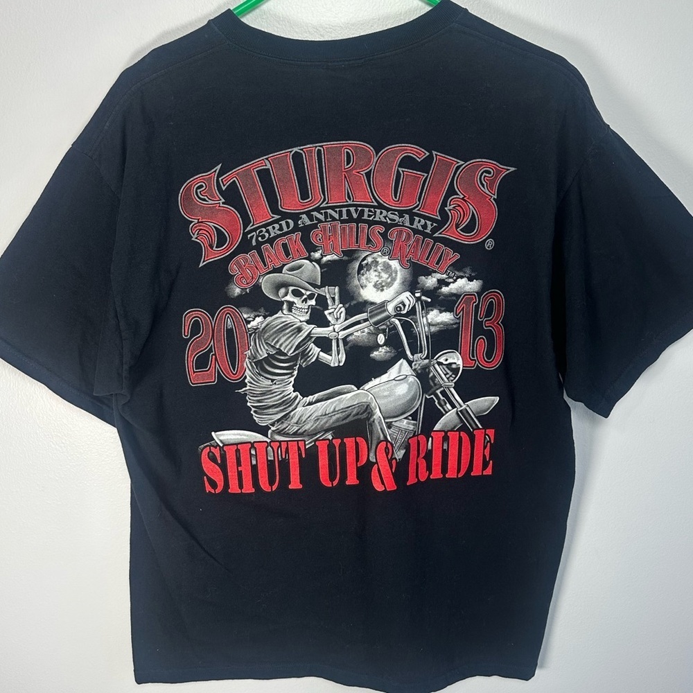 Black Graphic Men’s Sturgis T-Shirt 2013 Black Hills Rally Size XL